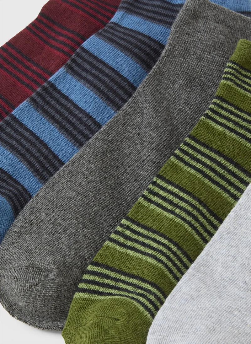 ماتلان 5 Pack Multi Stripe Trainer Socks